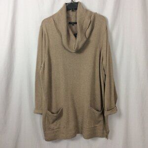 NWT Tunic Sweater Top 100% Cotton Jeanne Pierre Woman Cowlneck Coastal Comfort